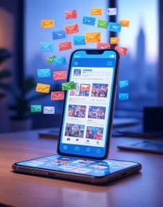 smartphone displaying a Facebook group page