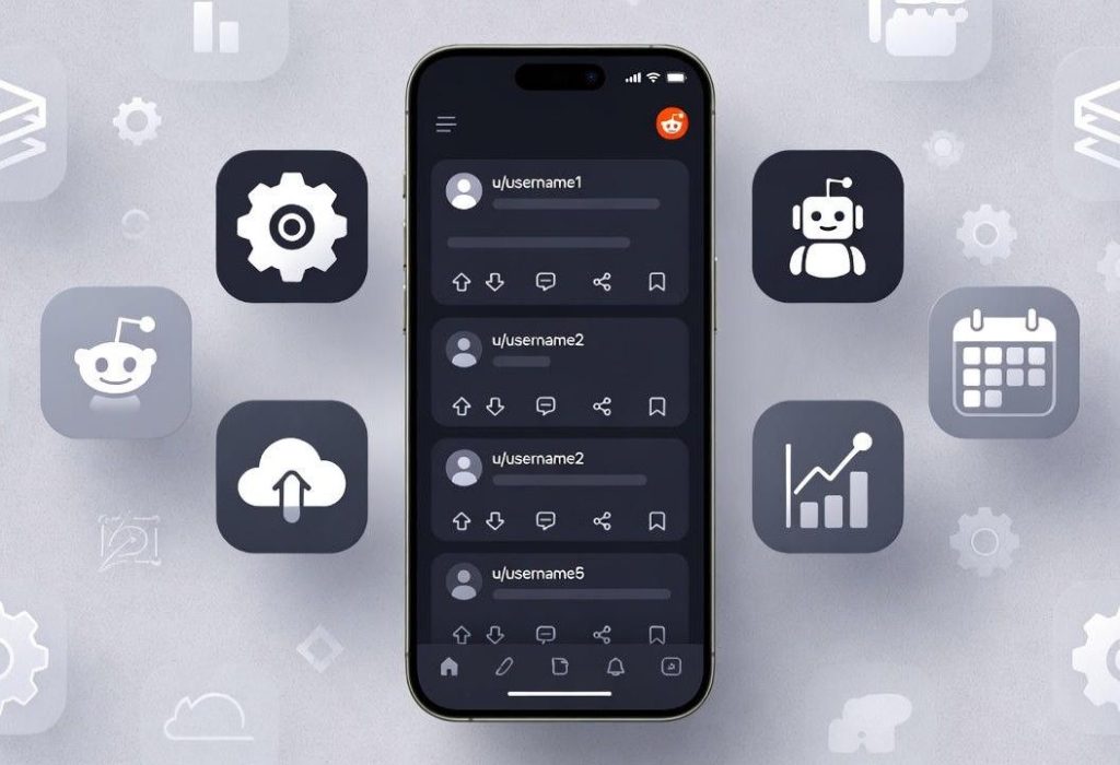 Reddit threads with app icons popping out