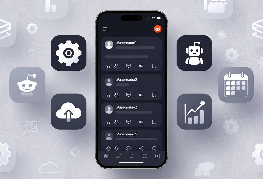 Reddit threads with app icons popping out